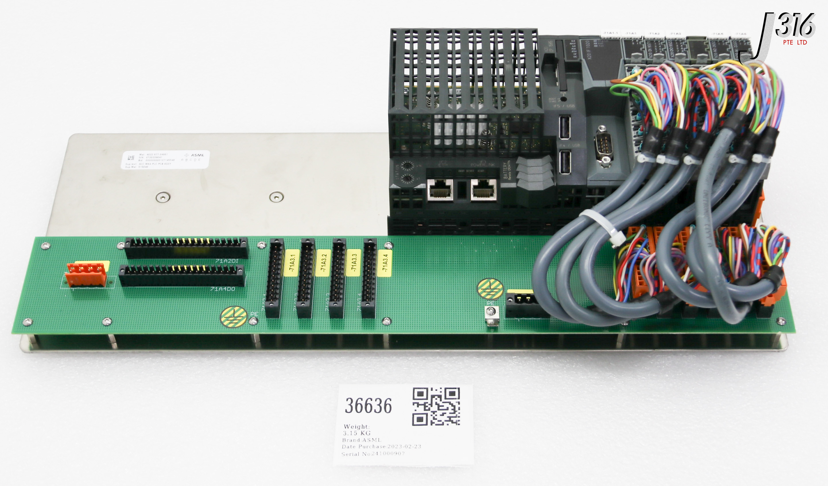 36636 ASML PCB ASSY, ACC MK4 PLC W/ CONTROLLER MODULE X20 CP 1585